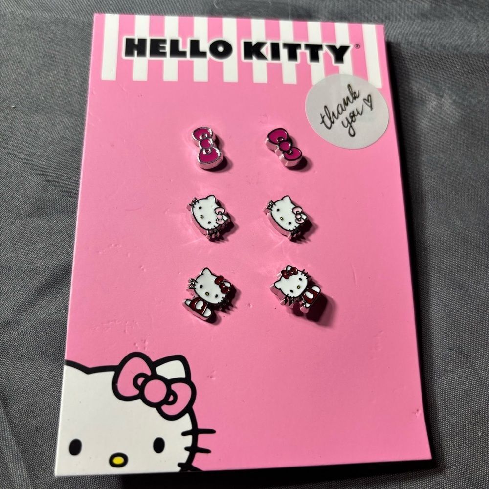 3 pc New Hello Kitty Earrings Set NWT - Picture 3 of 4